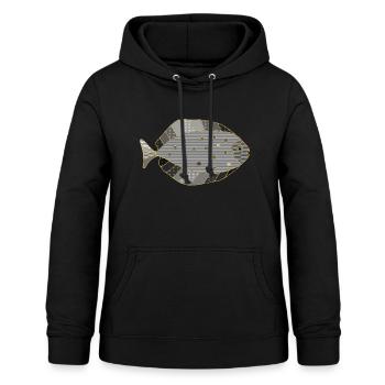 Poisson - Sweat à capuche Femme - noir - Devant - AI Model Female 172 light (172cm)