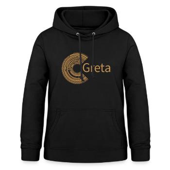 Für Greta - Frauen Hoodie - Schwarz - Vorne - AI Model Female 172 light (172cm)