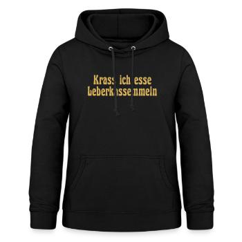 Nicht vegan Sprüche - Frauen Hoodie - Schwarz - Vorne - AI Model Female 172 light (172cm)