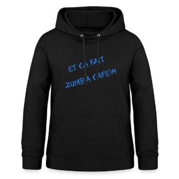 cafew marseille - Sweat à capuche Femme - noir - Devant - AI Model Female 172 light (172cm)
