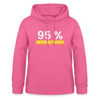 95% hit rate - Women's Hoodie - pink - Front - AI Model Female 172 light (172cm)