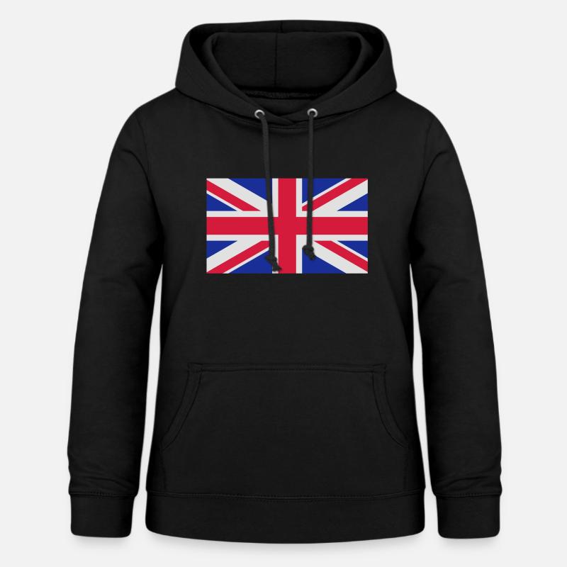 drapeau_royaume_uni - Sweat à capuche Femme - noir