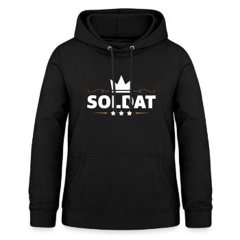 Soldat Beruf - Frauen Hoodie - Schwarz - Vorne - AI Model Female 172 light (172cm)