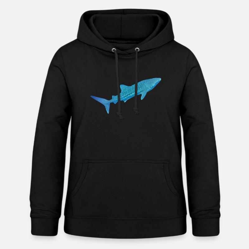 Requin-baleine - Sweat à capuche Femme - noir