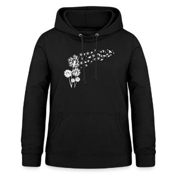 Pissenlit Oiseaux Femmes Nature Love - Sweat à capuche Femme - noir - Devant - AI Model Female 172 light (172cm)
