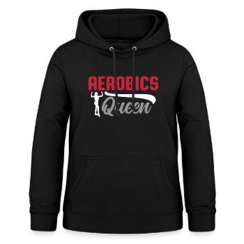 aerobic königin - Frauen Hoodie - Schwarz - Vorne - AI Model Female 172 light (172cm)