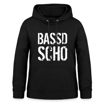 Bassd scho - Frauen Hoodie - Schwarz - Vorne - AI Model Female 172 light (172cm)