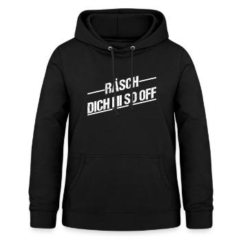 Sächsisch Reg dich nicht so auf - Frauen Hoodie - Schwarz - Vorne - AI Model Female 172 light (172cm)