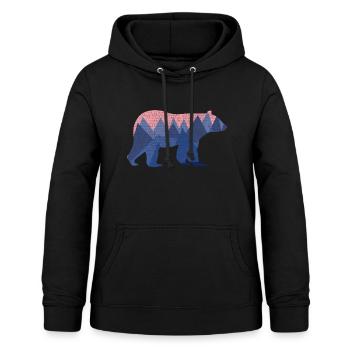 mountain bear - Frauen Hoodie - Schwarz - Vorne - AI Model Female 172 light (172cm)