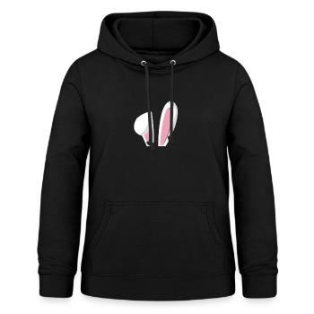 Oreilles de lapin - Sweat à capuche Femme - noir - Devant - AI Model Female 172 light (172cm)