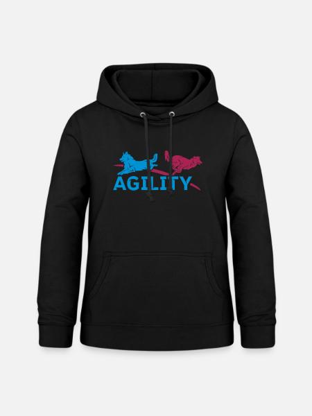 AGILITY - Frauen Hoodie - Schwarz