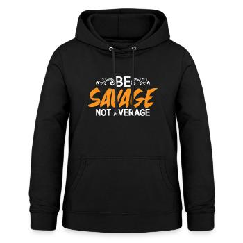 Soyez sauvage pas moyen 5 - Sweat à capuche Femme - noir - Devant - AI Model Female 172 light (172cm)
