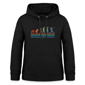 Vintage Baseball Retro Evolution - Frauen Hoodie - Schwarz - Vorne - AI Model Female 172 light (172cm)