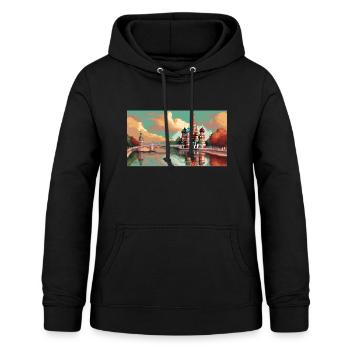 St. Basil's Cathedral, Moscow, Russia - Pixel Art - Women's Hoodie - black - Front - AI Model Female 172 light (172cm)
