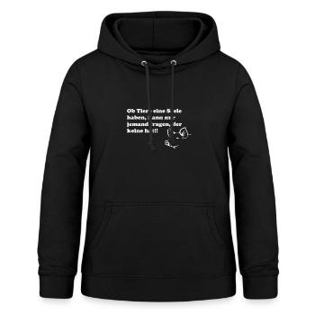 Tierschutz - Frauen Hoodie - Schwarz - Vorne - AI Model Female 172 light (172cm)