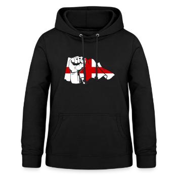 Faust Engländer England - Frauen Hoodie - Schwarz - Vorne - AI Model Female 172 light (172cm)