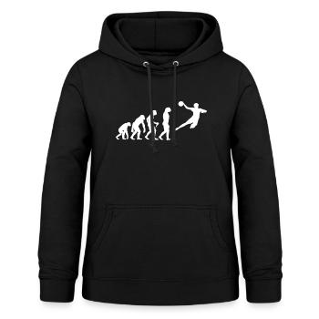 Evolution Handball Kinder - Frauen Hoodie - Schwarz - Vorne - AI Model Female 172 light (172cm)