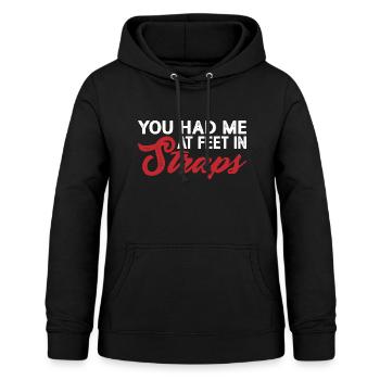 Tu m’avais aux pieds dans les sangles 8 - Sweat à capuche Femme - noir - Devant - AI Model Female 172 light (172cm)