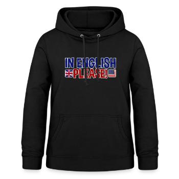 In English Please! 2 - Frauen Hoodie - Schwarz - Vorne - AI Model Female 172 light (172cm)