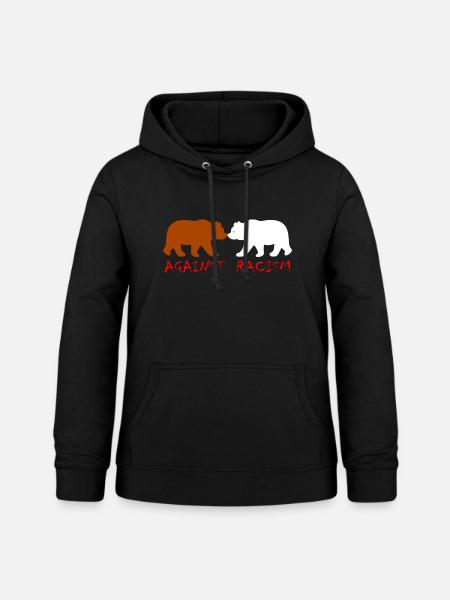 gegen Rassismus - Frauen Hoodie - Schwarz