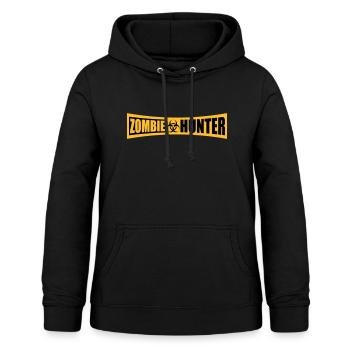 zombie hunter Halloween quote - Women's Hoodie - black - Front - AI Model Female 172 light (172cm)