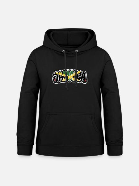 JAMAICA Graffiti - Frauen Hoodie - Schwarz