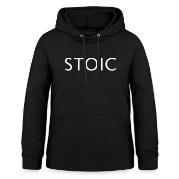 Stoicism T-Shirt - Frauen Hoodie - Schwarz - Vorne - AI Model Female 172 light (172cm)