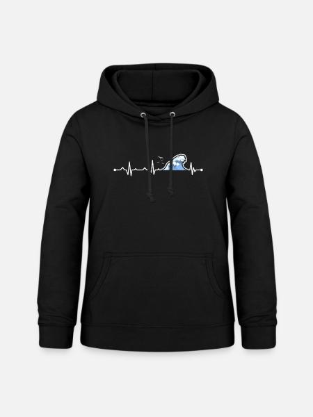 Ocean Wave Geschenkidee Strand - Frauen Hoodie - Schwarz