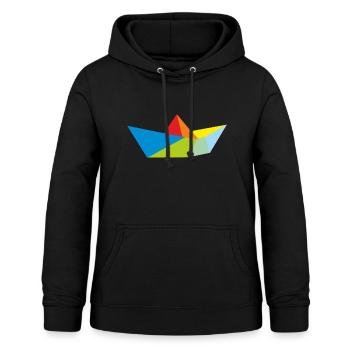 Origami Traumschiff Schiff Schifffahrt Geschenk - Frauen Hoodie - Schwarz - Vorne - AI Model Female 172 light (172cm)