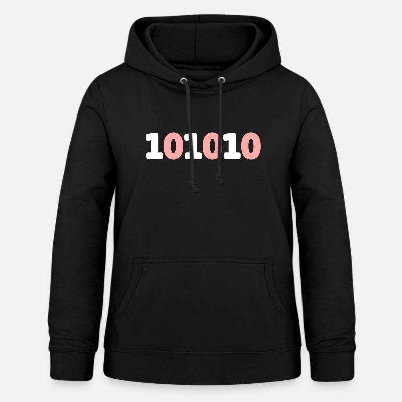 42 binary binary code live sci-fi response vector - Women's Hoodie - black