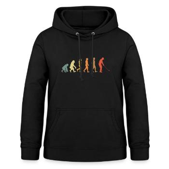 Golf Evolution vitage retro - Women's Hoodie - black - Front - AI Model Female 172 light (172cm)