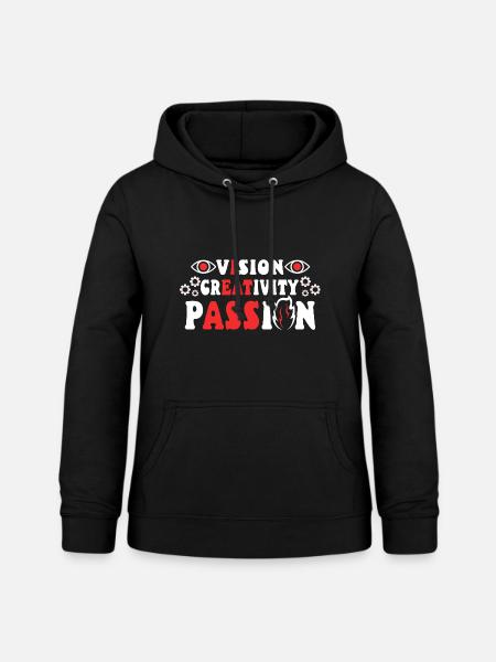 Vision Creativity Passion - Frauen Hoodie - Schwarz