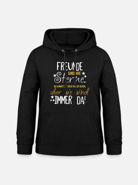 Freunde sind wie Sterne - Frauen Hoodie - Schwarz