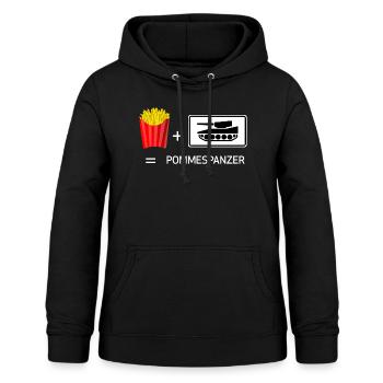 chars français - Sweat à capuche Femme - noir - Devant - AI Model Female 172 light (172cm)