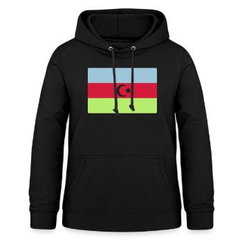 Azerbaïdjan T-shirt Azerbaïdjan Bayrak - Sweat à capuche Femme - noir - Devant - AI Model Female 172 light (172cm)