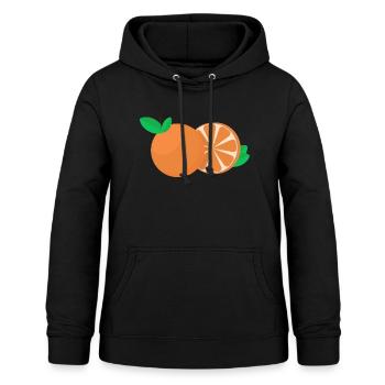 orange - Sweat à capuche Femme - noir - Devant - AI Model Female 172 light (172cm)