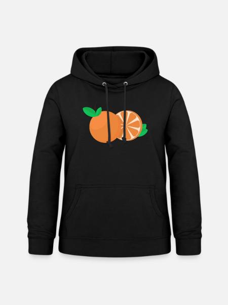 Orange - Frauen Hoodie - Schwarz
