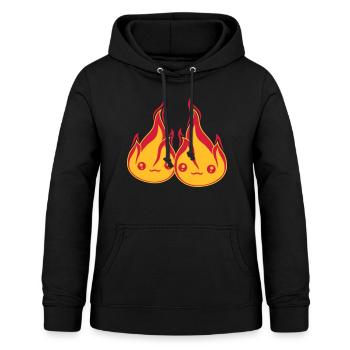 team 2 freunde paar liebe paerchen verliebt gesich - Frauen Hoodie - Schwarz - Vorne - AI Model Female 172 light (172cm)
