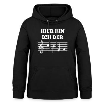 Hier bin ich der Chef! - Frauen Hoodie - Schwarz - Vorne - AI Model Female 172 light (172cm)