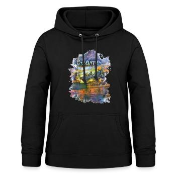 Dreamer - Women's Hoodie - black - Front - AI Model Female 172 light (172cm)