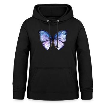 Schmetterling - Frauen Hoodie - Schwarz - Vorne - AI Model Female 172 light (172cm)