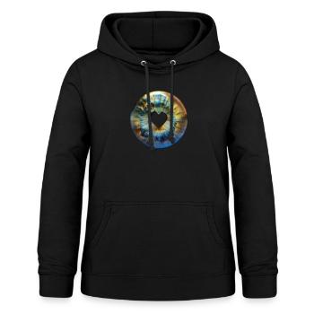Eye Love Iris - Sweat à capuche Femme - noir - Devant - AI Model Female 172 light (172cm)