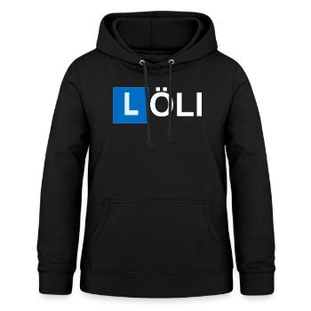 Löli - Frauen Hoodie - Schwarz - Vorne - AI Model Female 172 light (172cm)