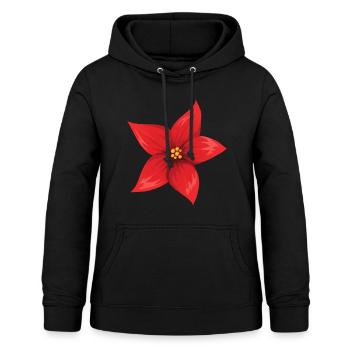 Blume Rot - Frauen Hoodie - Schwarz - Vorne - AI Model Female 172 light (172cm)