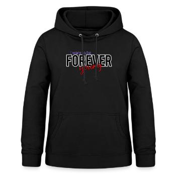 forever young - Frauen Hoodie - Schwarz - Vorne - AI Model Female 172 light (172cm)