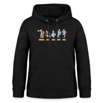 Evolution de l'anesthésiste - Sweat à capuche Femme - noir - Devant - AI Model Female 172 light (172cm)
