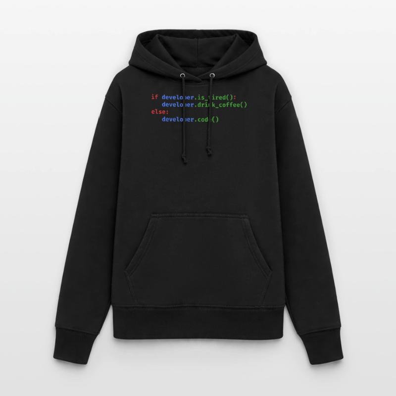 Python Code Programmieren Kaffee Müde Witzig Frauen Hoodie