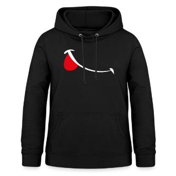 Sourire smail - Sweat à capuche Femme - noir - Devant - AI Model Female 172 light (172cm)