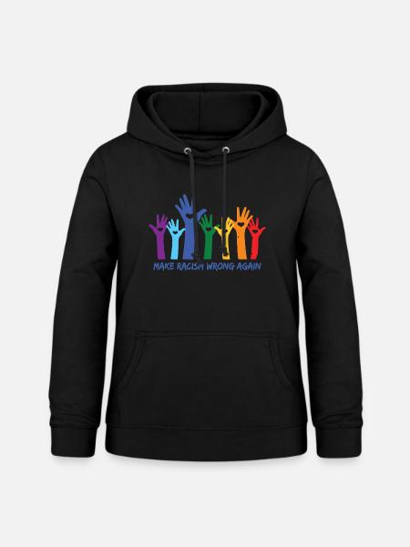 Antirassismus Weltfrieden - Frauen Hoodie - Schwarz