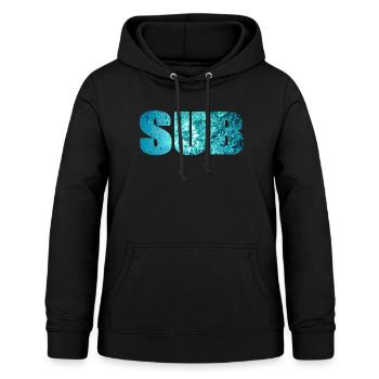 SUB - Frauen Hoodie - Schwarz - Vorne - AI Model Female 172 light (172cm)